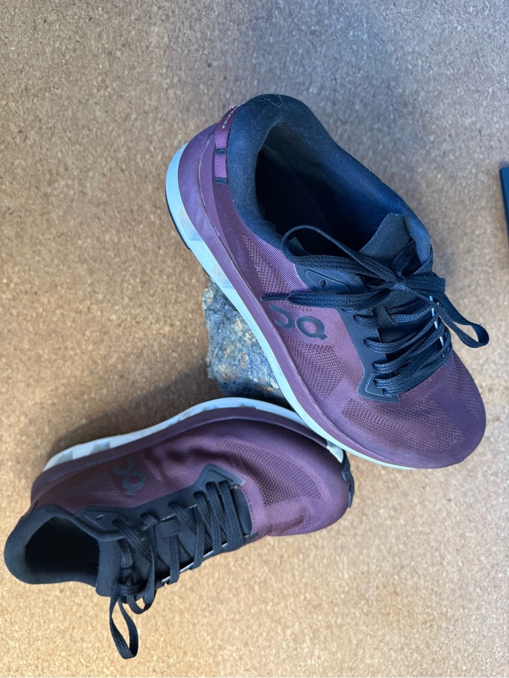 On Clouds 5 Running Women’s Burgundy and Black Athletic Running Shoes